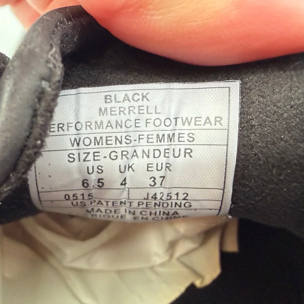 Merrell size pre